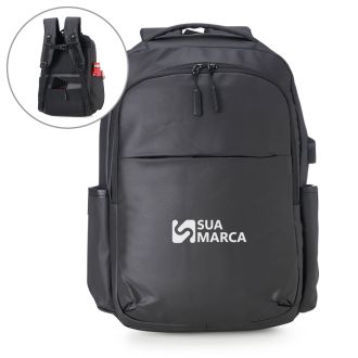 Mochila Couro Sintético USB 20 Litros