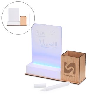 Quadro de Mensagens LED com Porta-caneta