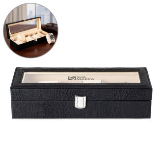 Porta-Relógios com 6 Divisórias