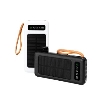 Power Bank Solar 10.000mAh com Lanterna e Multissaídas