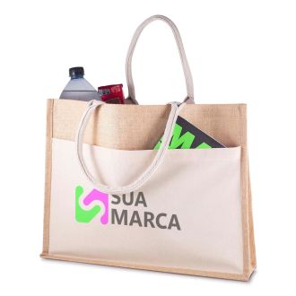 Sacola em Algodão e Juta