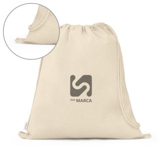 MAIORCA. Sacola tipo Mochila em 100% Algodão Reciclado (180 g/m²)