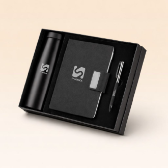 Kit Master Executivo Caderno, Garrafa e Caneta Metalica