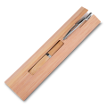 Caneta em Bambu com Detalhe em Metal