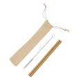 Kit Canudos de Bambu com Escova de Limpeza