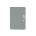 Caderno em PU com placa em metal