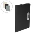 Caderno em PU com placa em metal