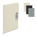 Caderno em PU com placa em metal