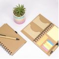 Caderno Ecológico com Autoadesivos e Caneta