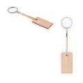Chaveiro Retangular em Bambu com Cordão em PET Hopps