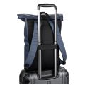 Mochila "Roll Top" em PU com Bolso para Notebook (16")