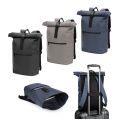 Mochila "Roll Top" em PU com Bolso para Notebook (16")